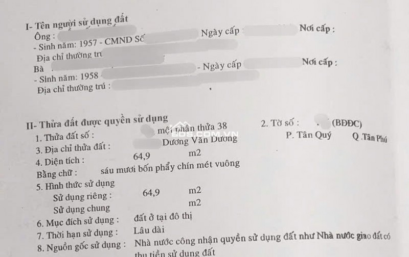 Hẻm 4m Nhà 2Tầng 2PN Cách Mặt Tiền Chỉ 50m Kề AEON Mall Tân Phú DT Khủng 64.9m² Chỉ 4Tỷ